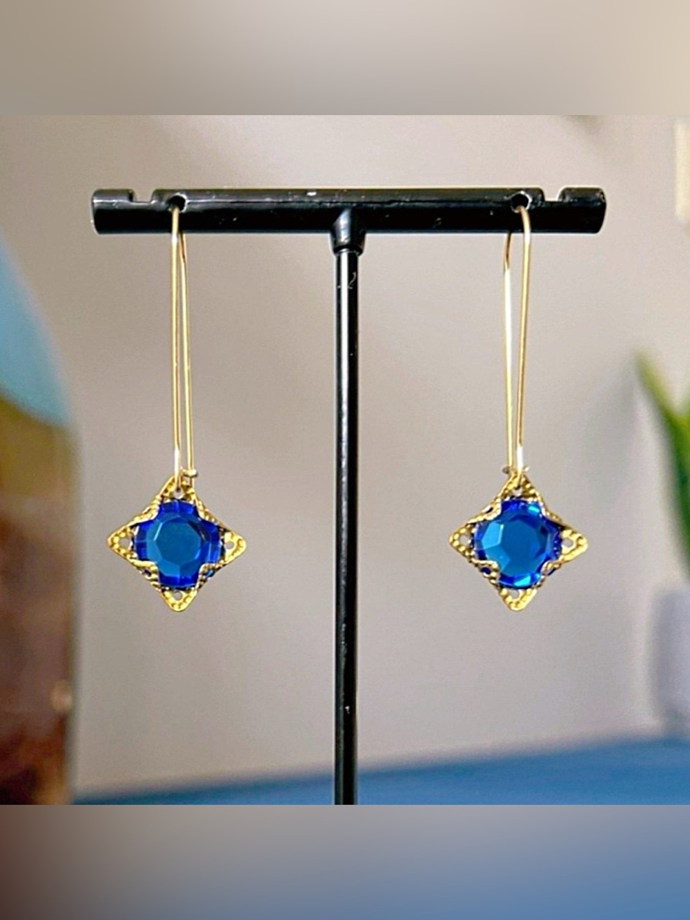 Cobalt Beauty Earrings - Picture 3 of 9